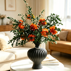 Flowerva Lush Foliage Vase Arrangement Premium Decor