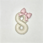 Flowerva Cream Champagne Number Birthday Balloon Set