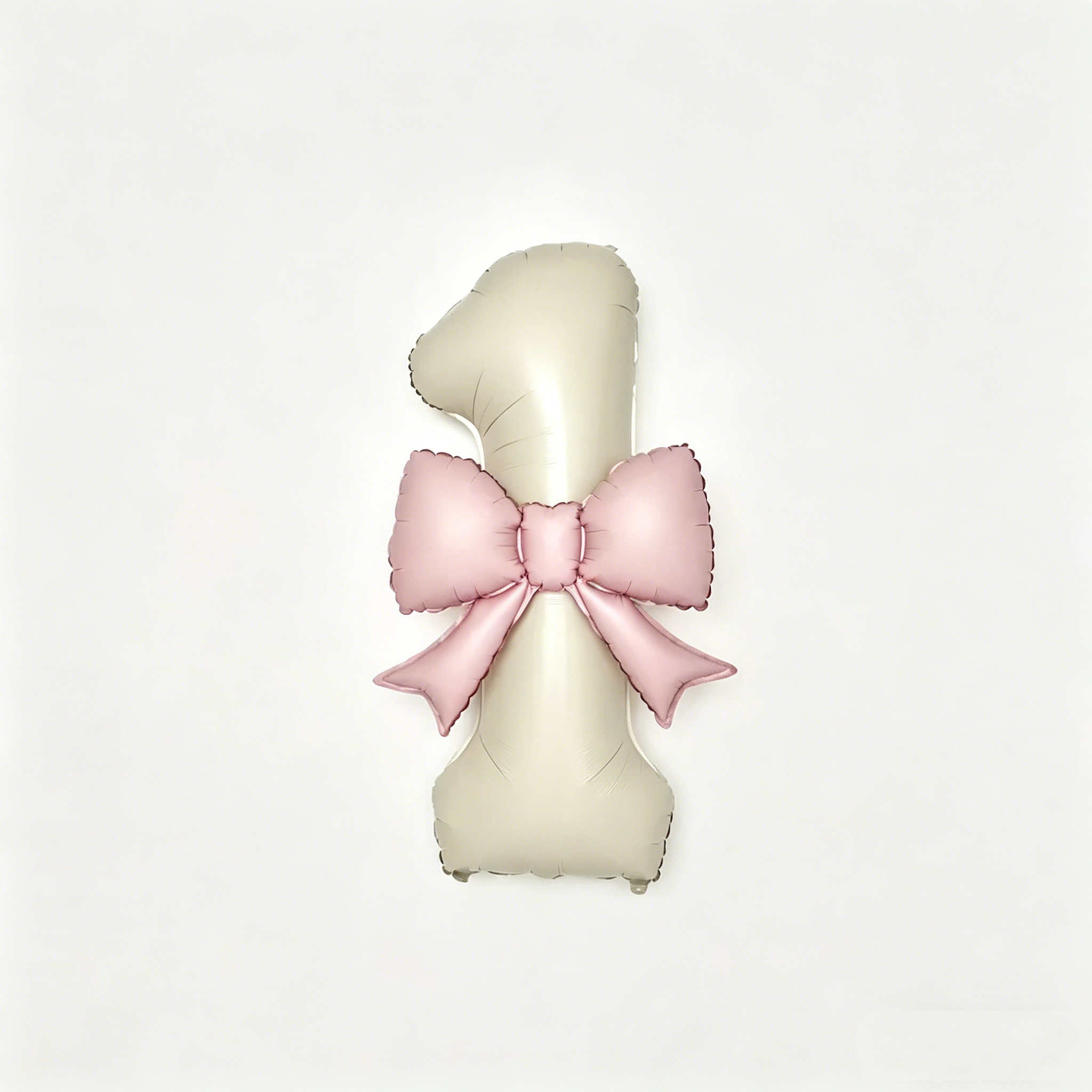 Flowerva Cream Champagne Number Birthday Balloon Set