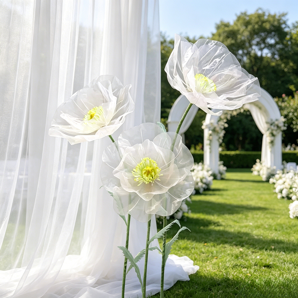 Flowerva Sheer Petal Sculpture Premium Decor