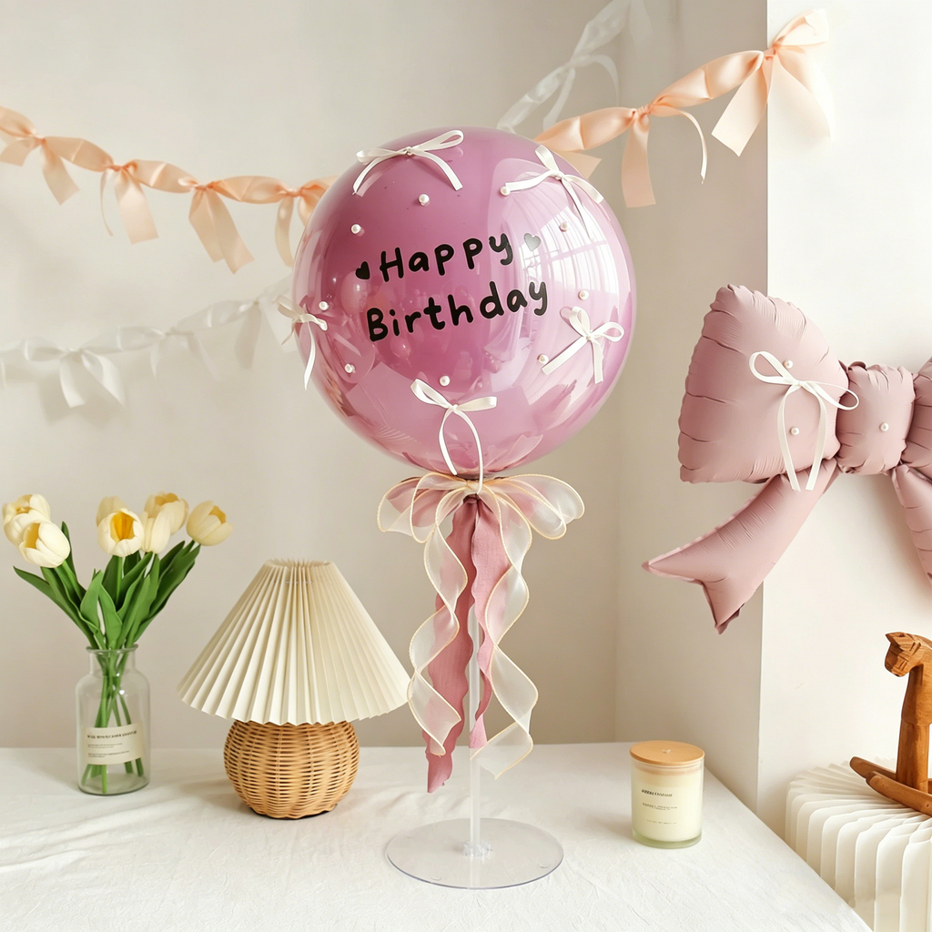 Flowerva French Romantic Birthday Balloon Table Decoration Party Ornament