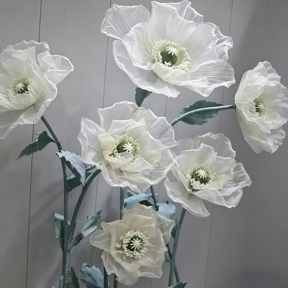 Flowerva Sheer Poppy Whisper Premium Decor