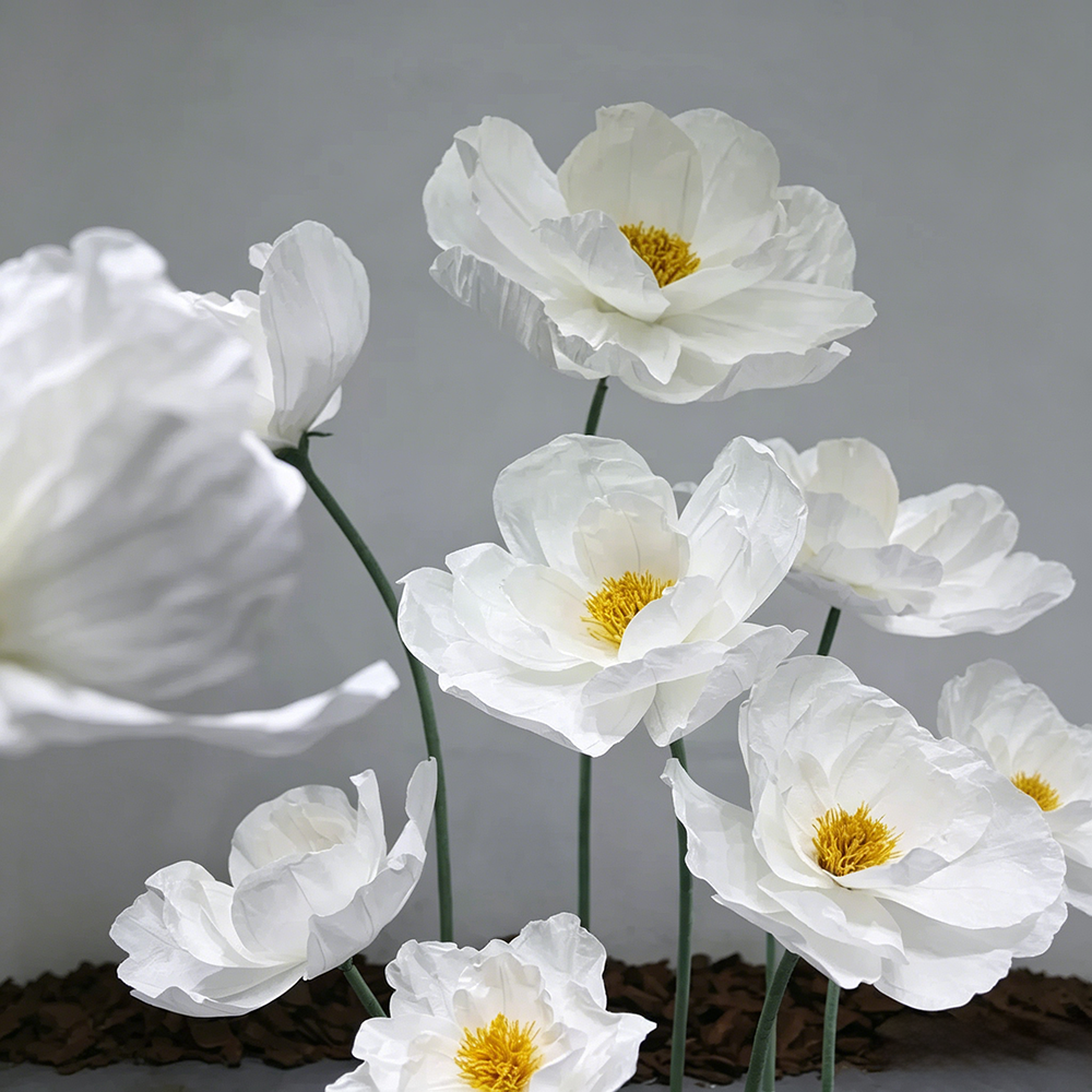 Flowerva Crinkle Petal Whisper Premium Decor