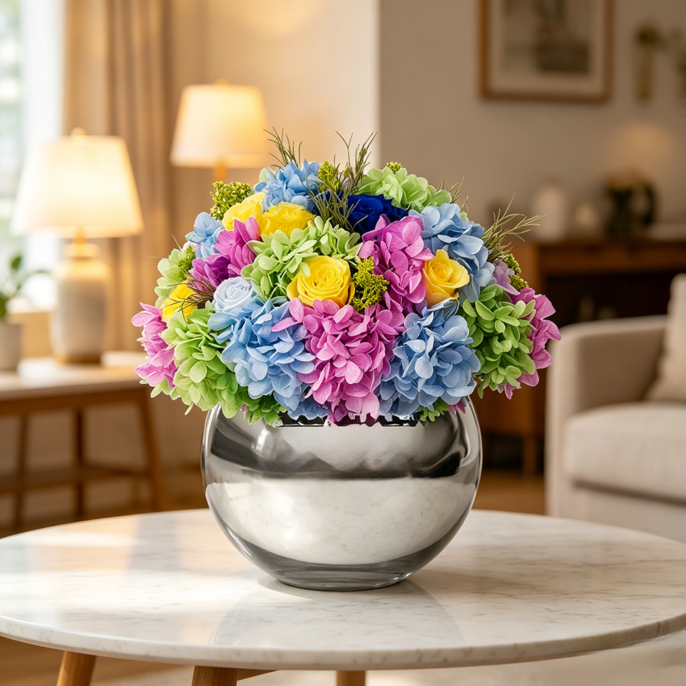 Flowerva Multitone Bloom Sphere Vase Premium Decor