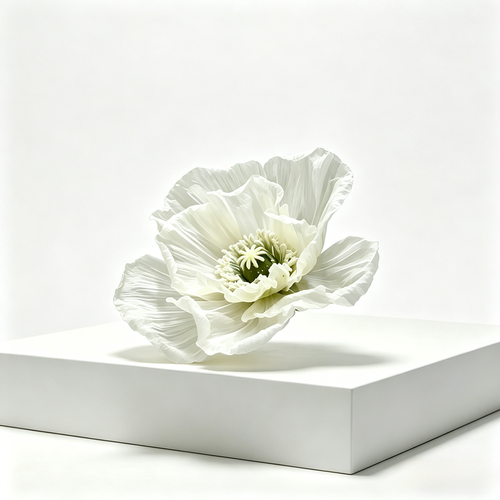Flowerva Sheer Poppy Whisper Premium Decor