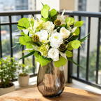 Flowerva Romantic Everlasting Vase Arrangement Premium Decor