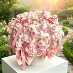 Flowerva Vibrant Petal Tapestry Hug Bucket Premium Decor