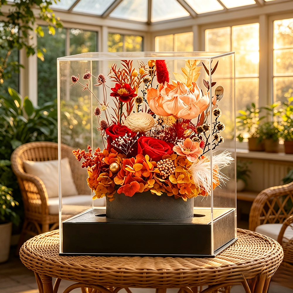 Flowerva Curated Acrylic Display Premium Decor