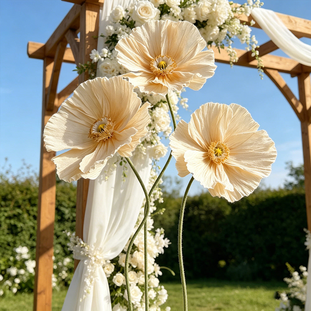 Flowerva Ethereal Crepe Paper Poppy Art Installation