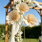 Flowerva Ethereal Crepe Paper Poppy Yellow Art Installation