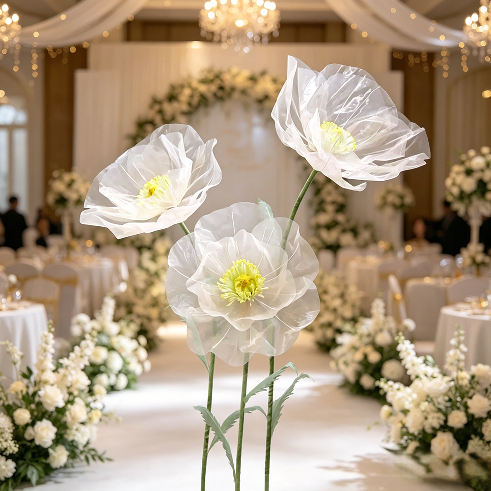 Flowerva Sheer Petal Sculpture Premium Decor