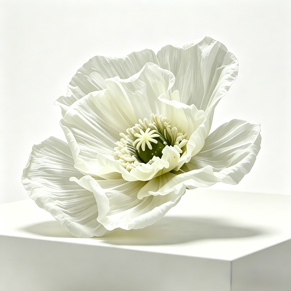 Flowerva Sheer Poppy Whisper Premium Decor