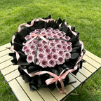 Flowerva Noir Wrap Statement Bouquet Premium Decor