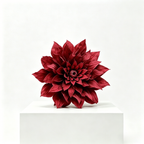 Flowerva Crimson Dahlia Bloom Premium Decor