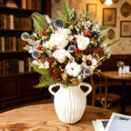 Flowerva Romantic Everlasting Vase Arrangement Premium Decor