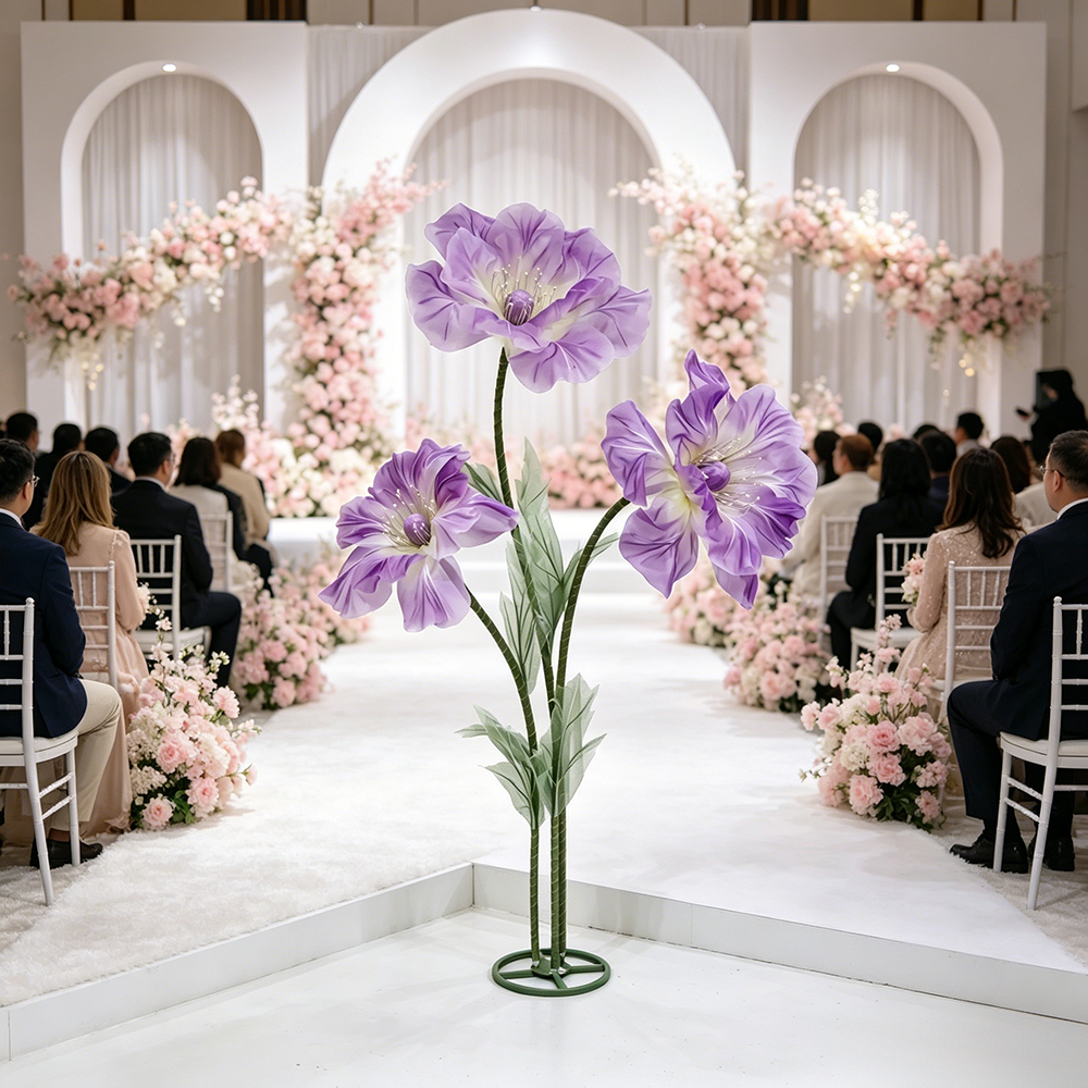 Flowerva Sheer Standing Petal Sculpture Premium Decor