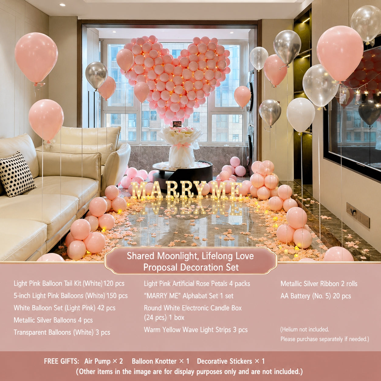 Flowerva Proposal & Confession & Birthday Scene Decoration Balloon Set