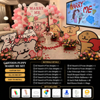 Flowerva Indoor Marriage Proposal Scene Decoration Balloon Set