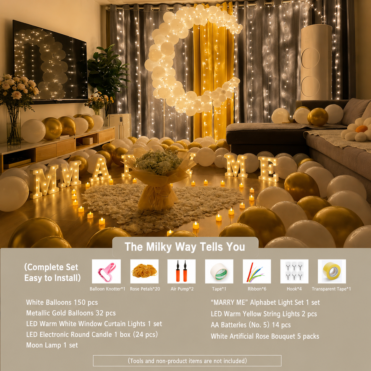 Flowerva Proposal & Confession & Birthday Scene Decoration Balloon Set