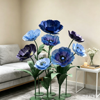 Flowerva Indigo Petal Sculpture Premium Decor