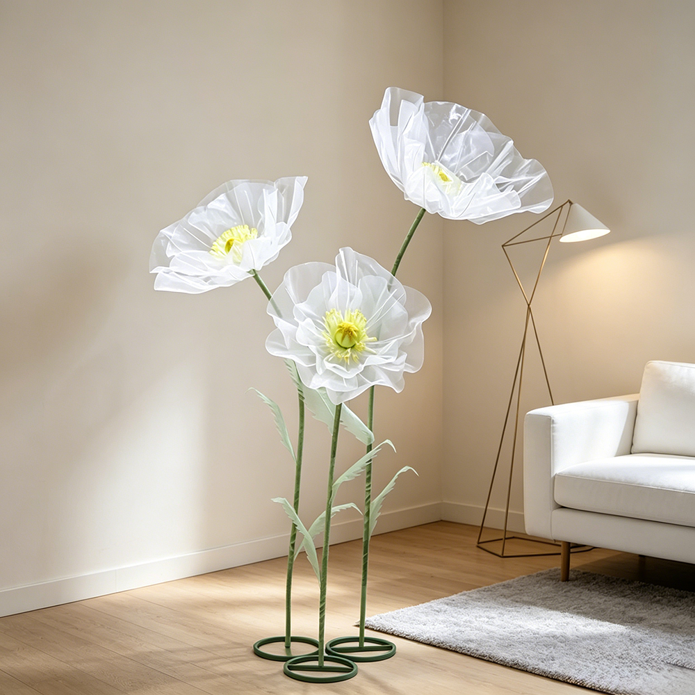 Flowerva Sheer Petal Sculpture Premium Decor