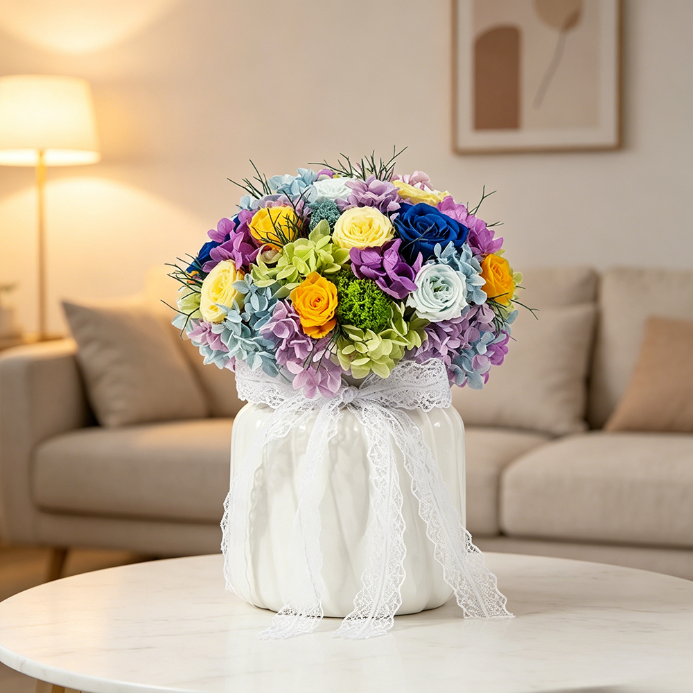 Flowerva Multitone Bloom Sphere Vase Premium Decor