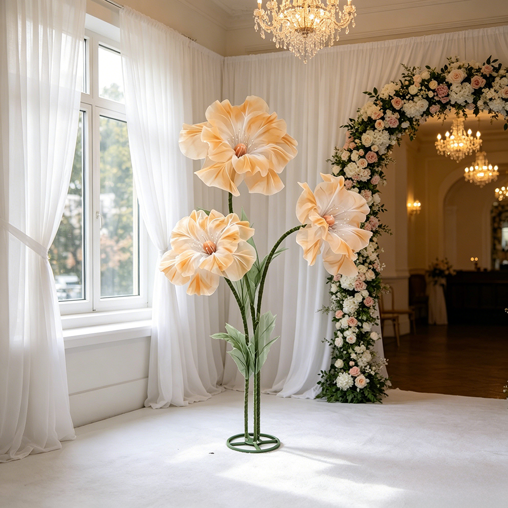 Flowerva Sheer Standing Petal Sculpture Premium Decor