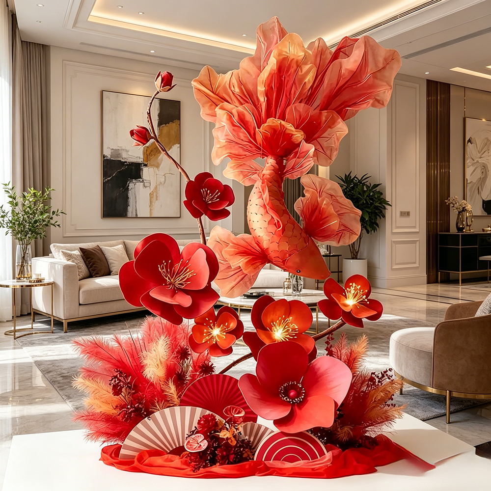 Flowerva Warm Tone Koi Spatial Set Premium Decor