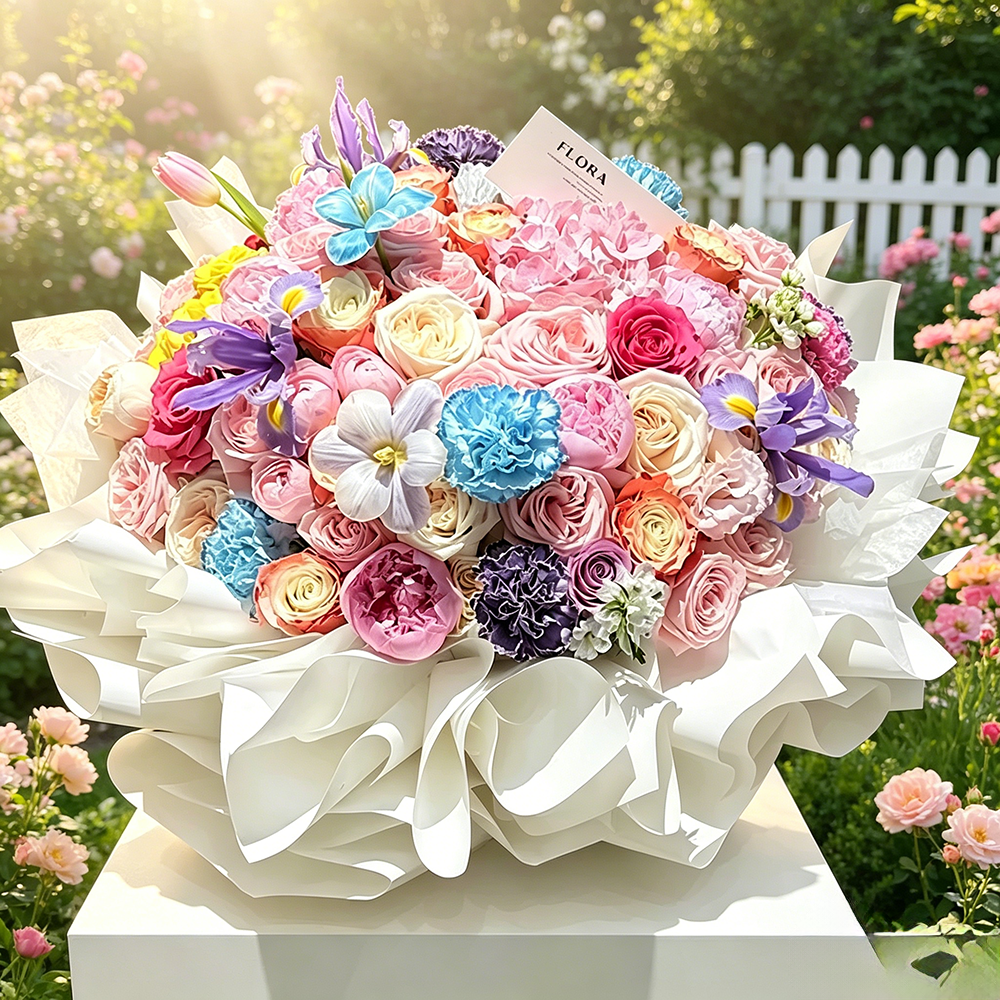 Flowerva Garden Mosaic Bloom Bucket Premium Decor