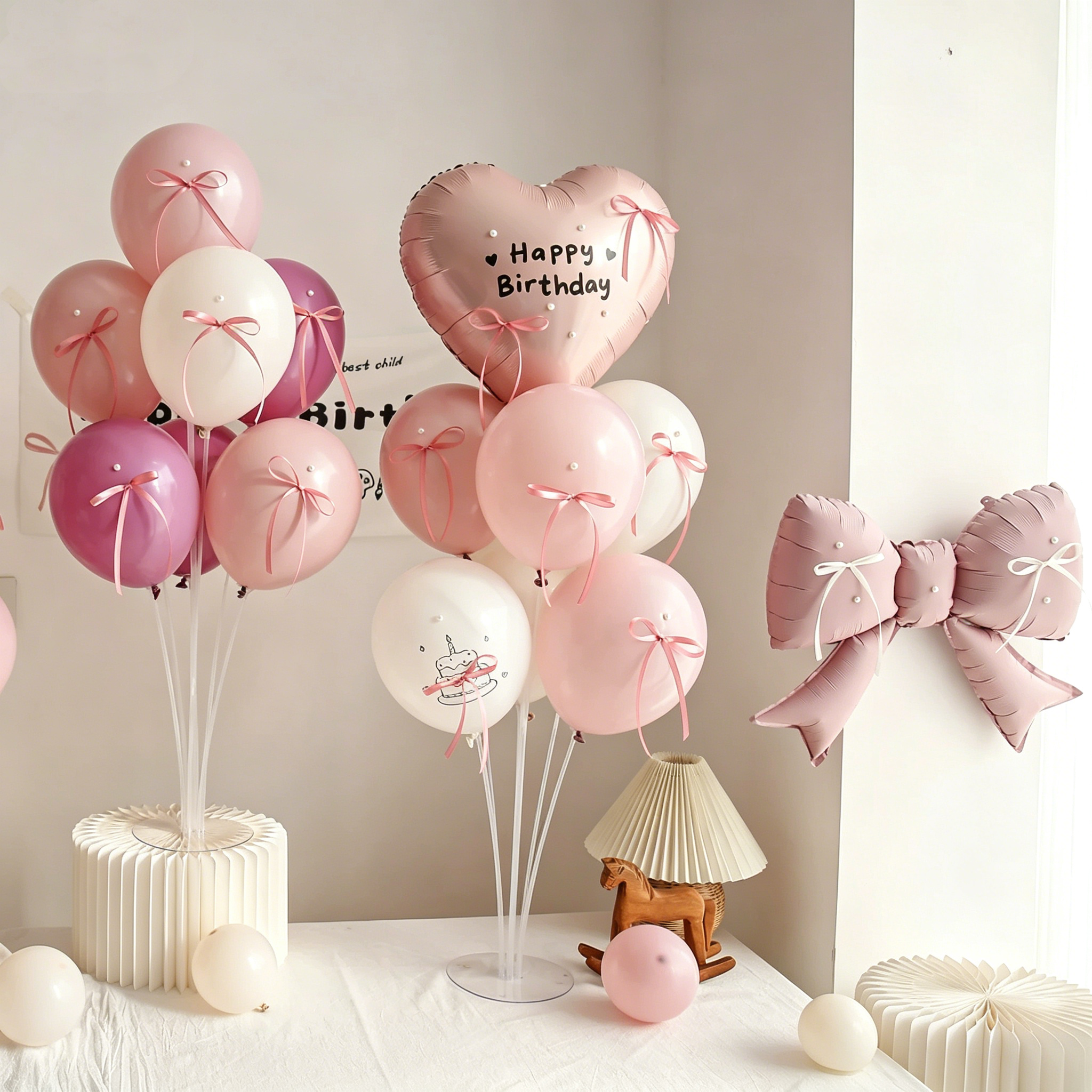 Flowerva French Romantic Birthday Balloon Table Decoration Party Ornament