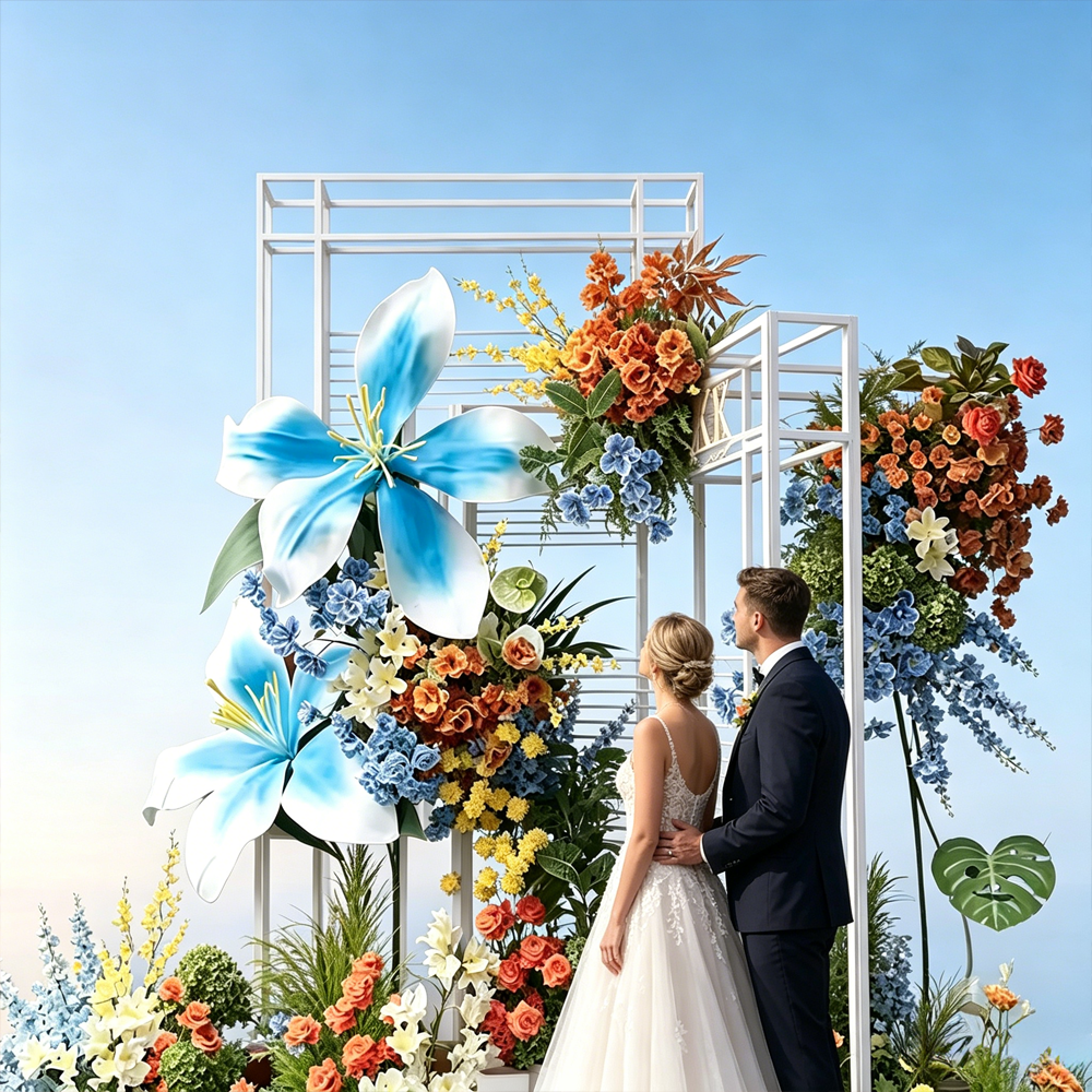 Flowerva Azure Whisper Premium Decor