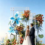 Flowerva Azure Whisper Premium Decor