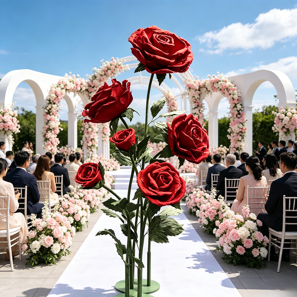 Flowerva Ruby Veil Stand Premium Decor