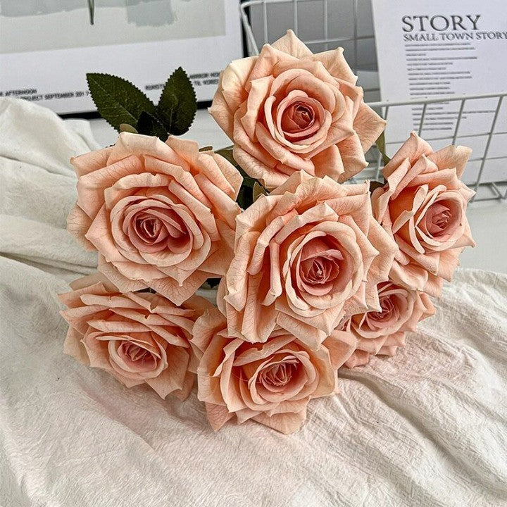 Flowerva  Cappuccino-Hued Premium Faux Rose