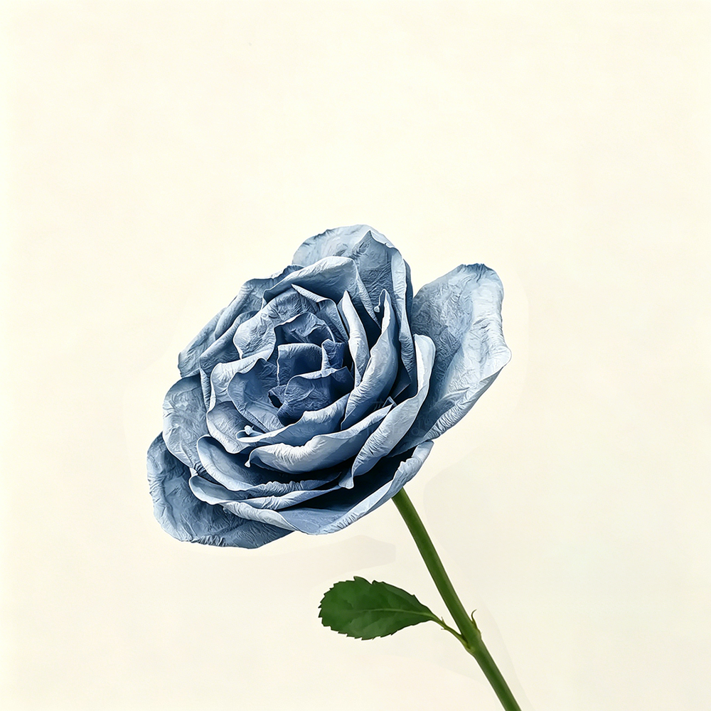 Flowerva Rose Cerulean Drift Premium Decor