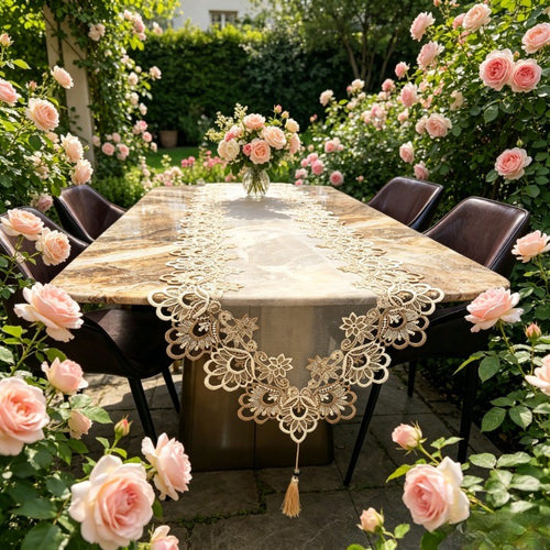 Flowerva  Vintage American-Style Lace Table Runner