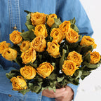Flowerva Dried Rose Bouquet | Multi-Color Preserved Real Roses