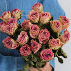 Flowerva Dried Rose Bouquet | Multi-Color Preserved Real Roses