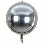 Flowerva 4D Mirror Silver Aluminum Foil Birthday Party Decoration Balloons