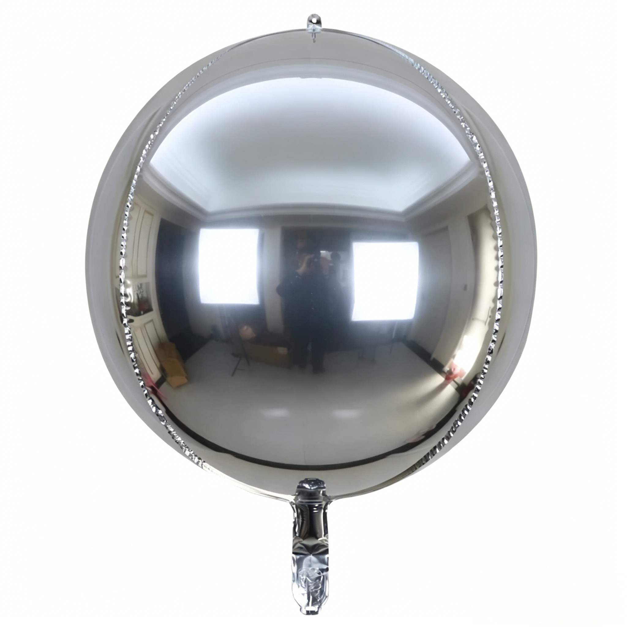 Flowerva 4D Mirror Silver Aluminum Foil Birthday Party Decoration Balloons