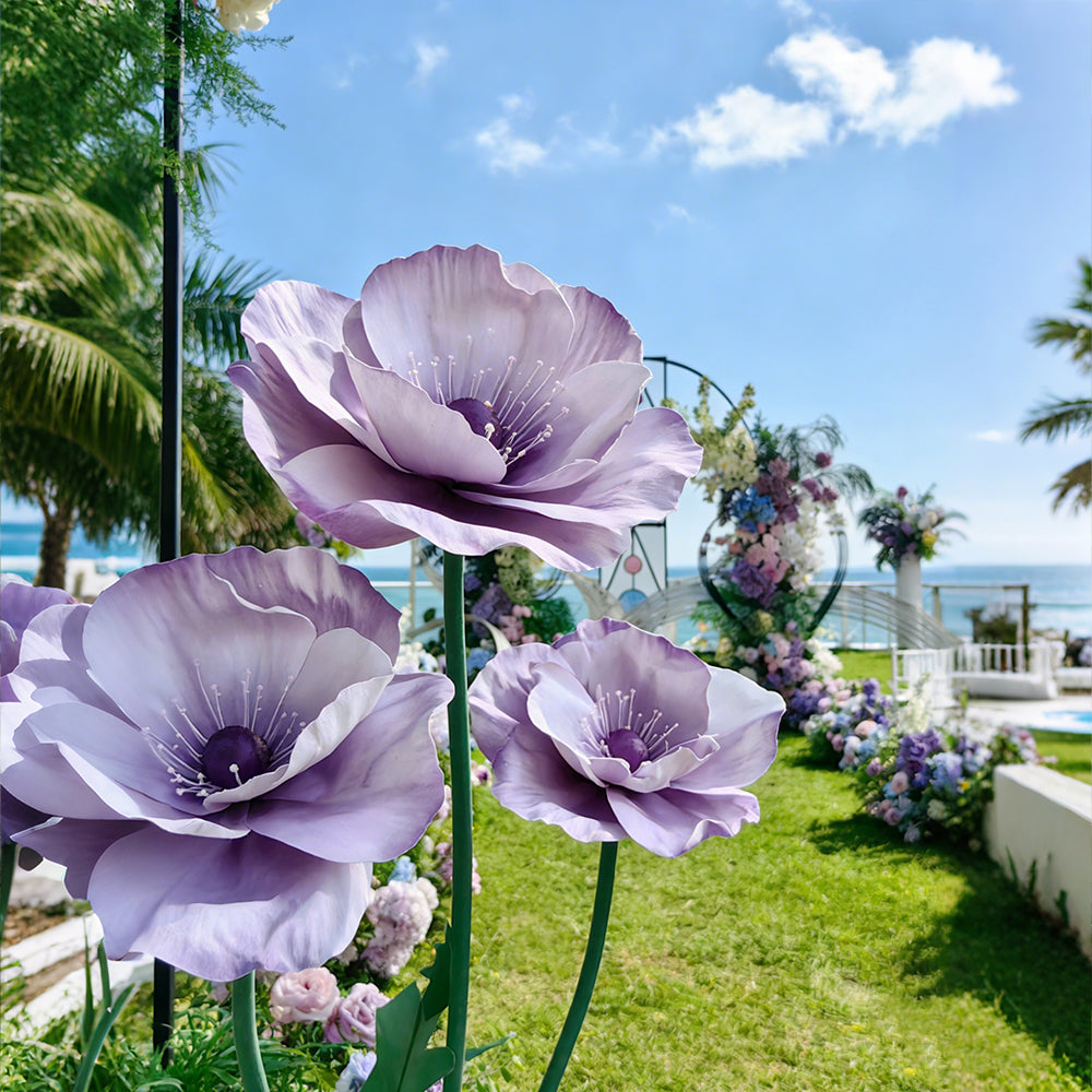 Flowerva Luminous Poppy Purple Premium Flower