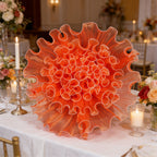 Flowerva Flor Premium Volante Naranja Luminoso Degradado