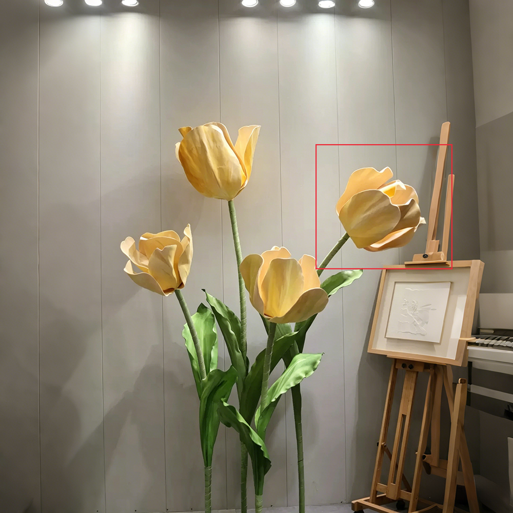 Flowerva Yellow Tulip Statement Bloom Premium Decor