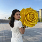 Flowerva Romantic Lush Garden Yellow Rose Premium Flower