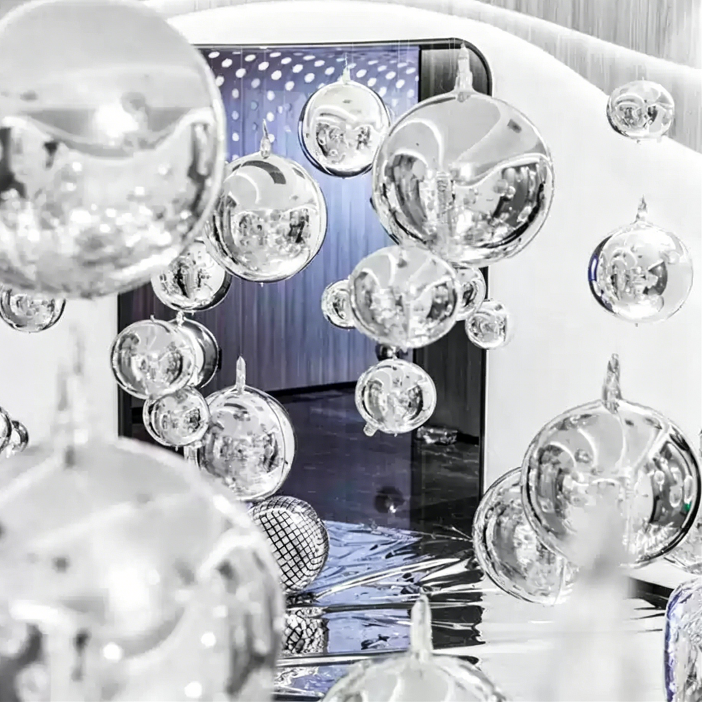 Flowerva 4D Mirror Silver Aluminum Foil Birthday Party Decoration Balloons