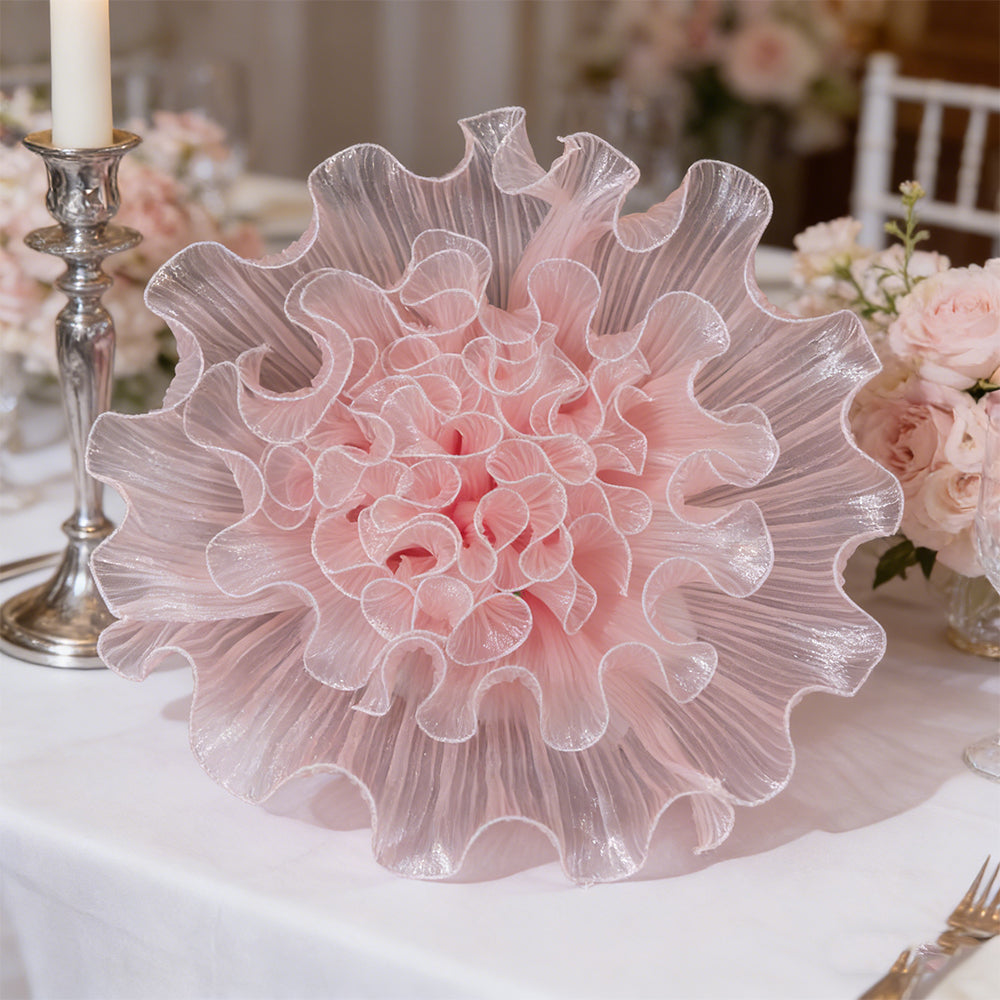 Flowerva Sheer Ruffled Tulle Premium Flower