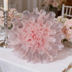 Flowerva Sheer Ruffled Tulle Premium Flower