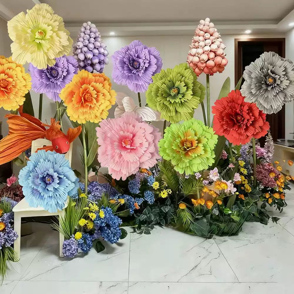 Flowerva Chromatic Floral Triptych Premium Decor
