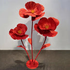Flowerva Glitter Giant Poppy Flower Stand - Premium Event Decor