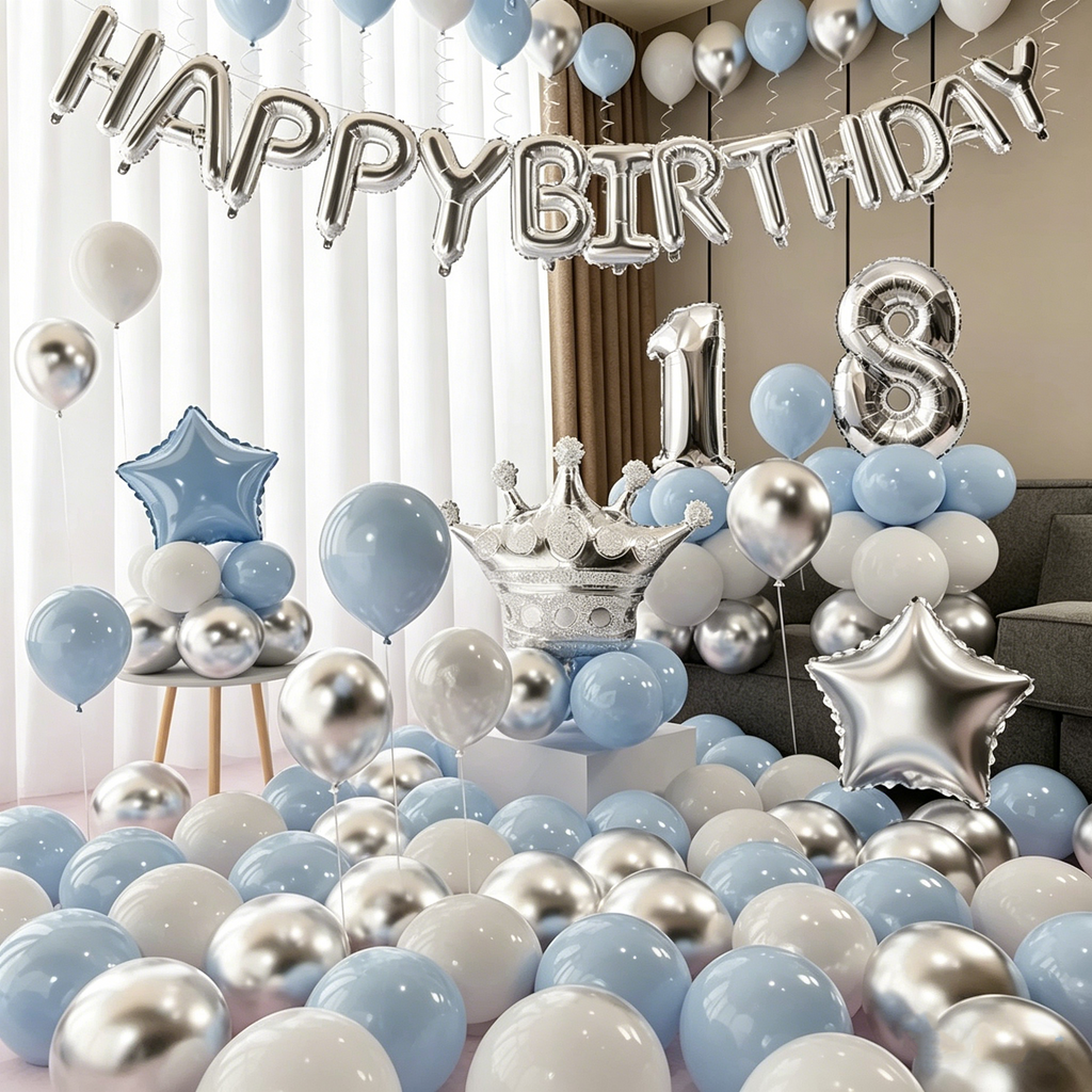 Flowerva 18th Birthday Balloon Decoration for Adult Party